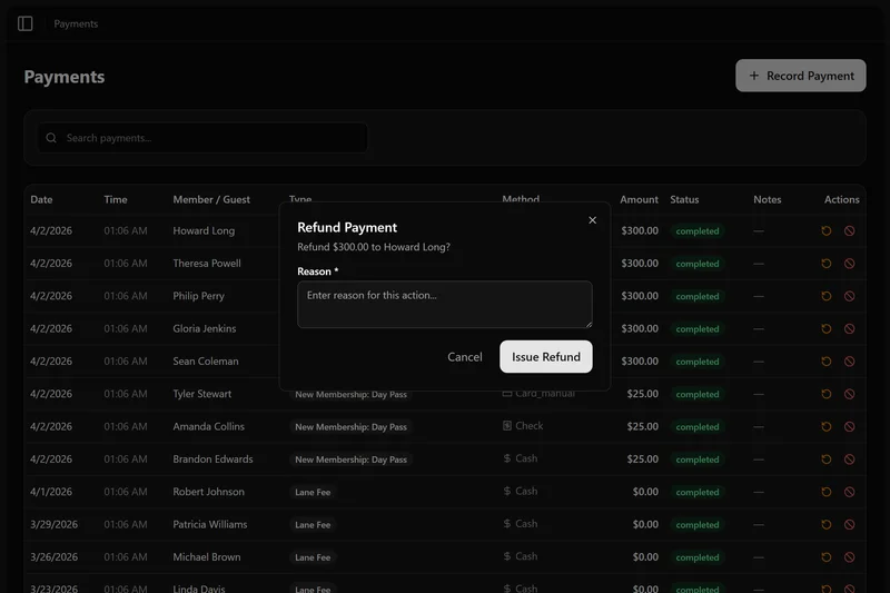 Range Warden checkout and billing screen